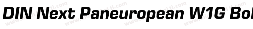 DIN Next Paneuropean W1G Bold字体转换
